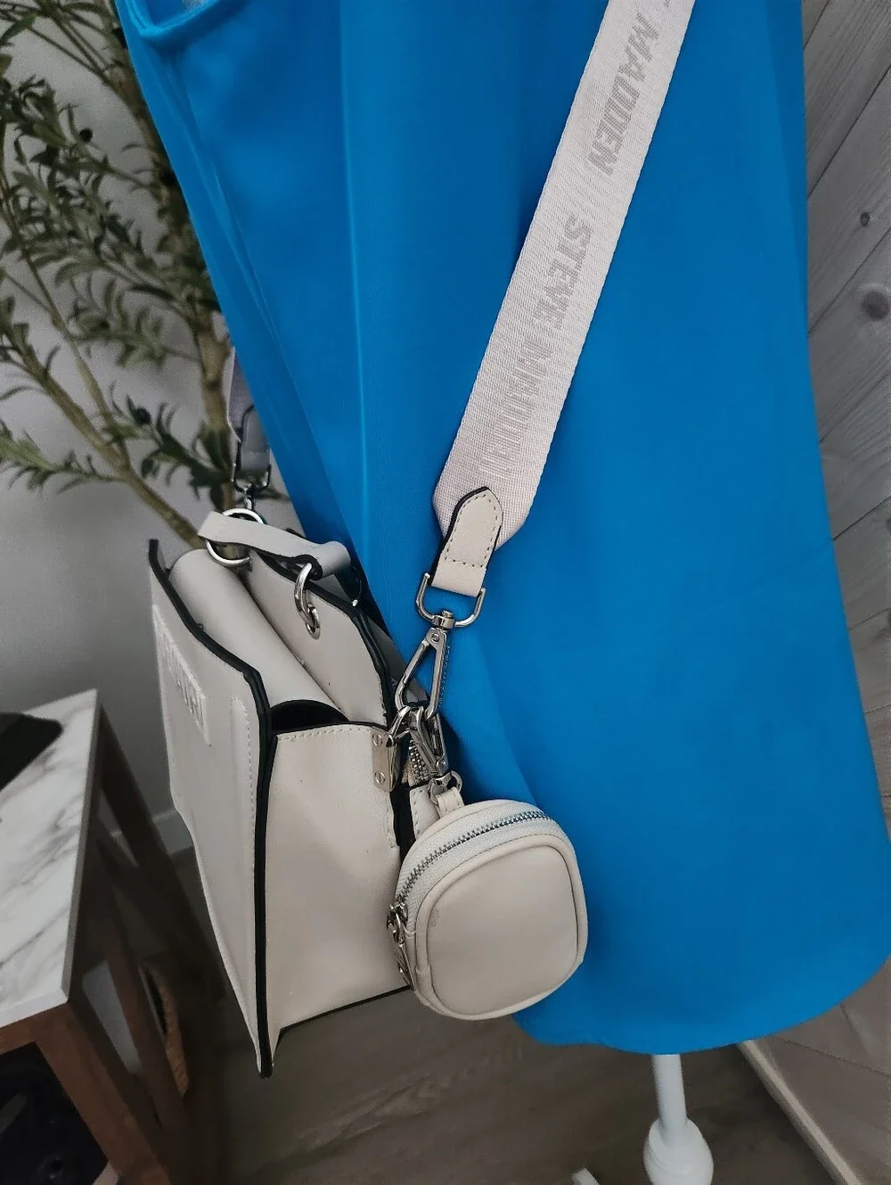 Steve Madden Ivory Crossbody Bag with 2 Strap Options